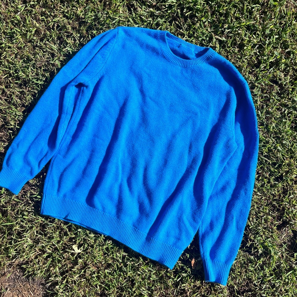 Blue Knit Crewneck